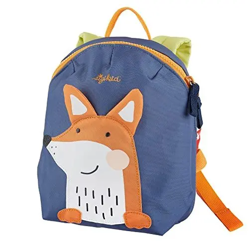 Produktbild: SIGIKID 25225 Mini Rucksack Fuchs Kinderrucksack für Krippe, Kita, Ausflüge empfohlen für Mädchen und Jungen ab 2 Jahren, Blau/Orange 29 cm