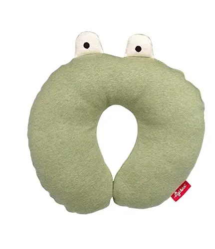 Produktbild: SIGIKID 39843 Nackenkissen Frosch, yellow für Mädchen und Jungen von 1 bis 8 Jahren, 25cm, Grün/Frosch