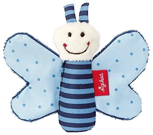 Produktbild: SIGIKID 41180 Greifling Schmetterling Red Stars Mädchen und Jungen Babyspielzeug empfohlen ab Geburt blau