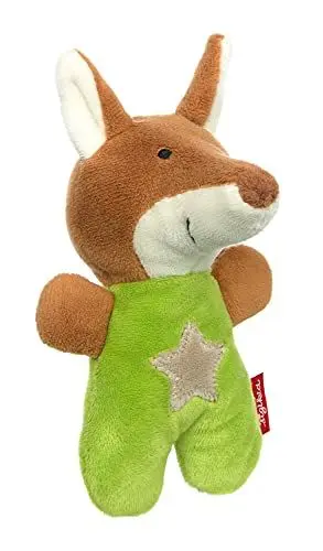 Produktbild: SIGIKID 42797 Rassel Fuchs Red Stars Mädchen und Jungen Babyspielzeug empfohlen ab Geburt grün/braun