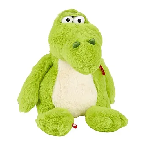 Produktbild: SIGIKID 42967 Mood Pet Krokodil, Stimmungskuscheltier, veränderbarer Gesichtsausdruck Dank Mimikfalte: Gefühle zeigen, spielen, kuscheln, für Kinder ab 12 Monaten, Grün/Krokodil 34 cm