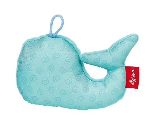 Produktbild: SIGIKID Greifling Wal, RedStars Babyspielzeug mit Rassel: greifen, entdecken, spielen, für Babys ab Geburt, Art.-Nr. 42894, blau 11 cm