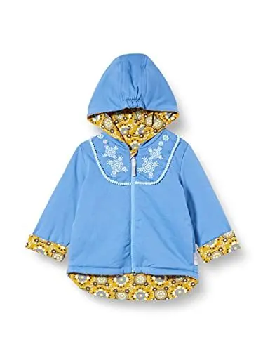 Produktbild: Sigikid Baby-Mädchen Kapuze aus Bio-Baumwolle für Kinder Wendejacke wattiert, Blau/Muster, 62