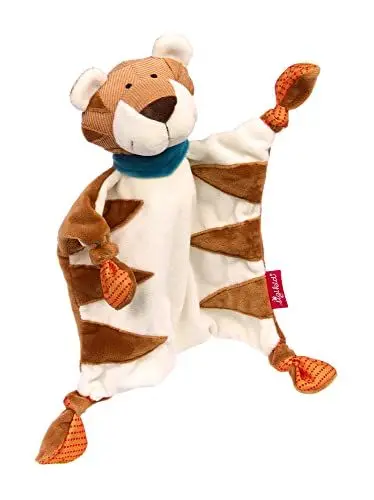 Produktbild: Sigikid Kuschel-Schnuffeltuch Tiger, Baby-Schmusetuch, Tröster, Einschlafhilfe: extra weich, anschmiegsam, leicht zu greifen, für Babys & Kinder ab Geburt, Art.-Nr. 42953, braun-weiß 26x20x8 cm