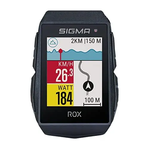 Produktbild: SIGMA ROX 11.1 EVO Black Sensor Set | Fahrradcomputer kabellos GPS & Navigation inkl. Geschwindigkeits-, Herz- und Trittfrequenzsensoren | Outdoor GPS Navigation mit Höhenmessung