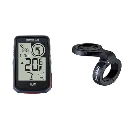 Produktbild: SIGMA SPORT ROX 2.0 Black | Fahrradcomputer kabellos GPS & Navigation & Herren Overclamp Lenkerhalter, Schwarz, One-Size