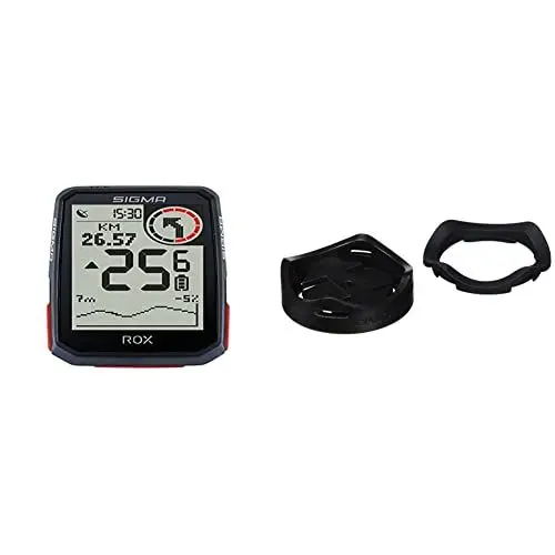 Produktbild: SIGMA SPORT ROX 4.0 Black | Fahrradcomputer kabellos GPS & Navigation inkl. GPS Halterung | Outdoor GPS Navigation mit Höhenmessung & Sigma Sport Zubehör, GPS Halterung
