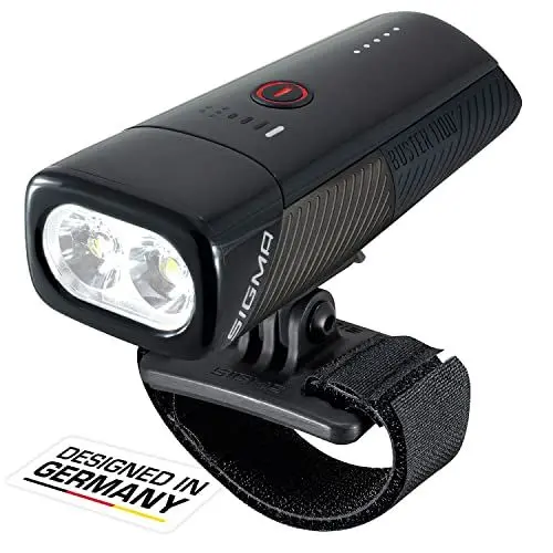 Produktbild: Sigma – Buster 1100 HL | Helmbeleuchtung mit 1100 Lumen | Wiederaufladbare Helmleuchte mit fünf Beleuchtungsmodi | mit Quick-Release-Funktion für schnelle Befestigung