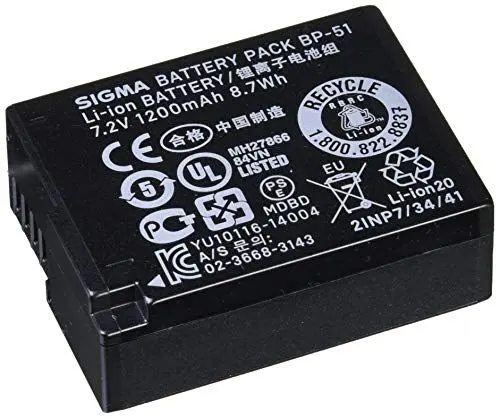 Produktbild: Sigma BP-51 Li-Ion Akku für DP1 und DP2 Quattro Digitalkamera
