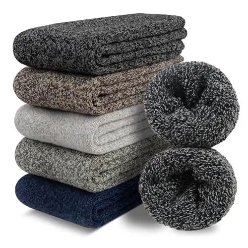 Produktbild: SIHOHAN Warme Socken Herren, Wollsocken für Herren Dicke Wintersocken Merino Socken Thermosocken Wandersocken Männer 5 Paar