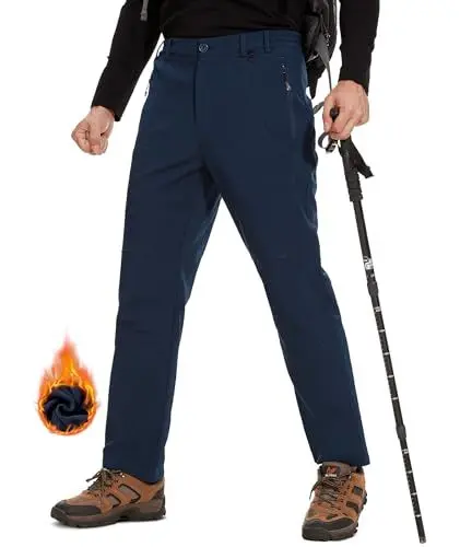Produktbild: SIHOHAN Outdoorhose Herren Winter Softshellhose - Herren Gefüttert Wanderhose Warm Skihose Wasserdicht Winddicht Thermohose Winterhose mit 4 Wege-Stretch