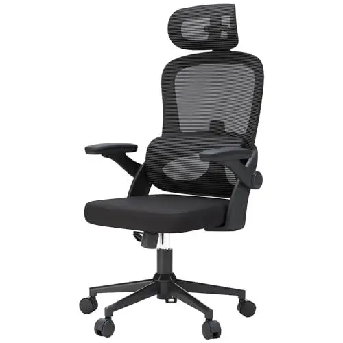 Produktbild: SIHOO M102C Bürostuhl Ergonomisch Schreibtischstuhl, Drehstuhl mit 3D-Armlehnen, Hohe Rückenlehne Lendenwirbelstütze Nach Oben und Unten, Höhenverstellung und Wippfunktion Schwarz