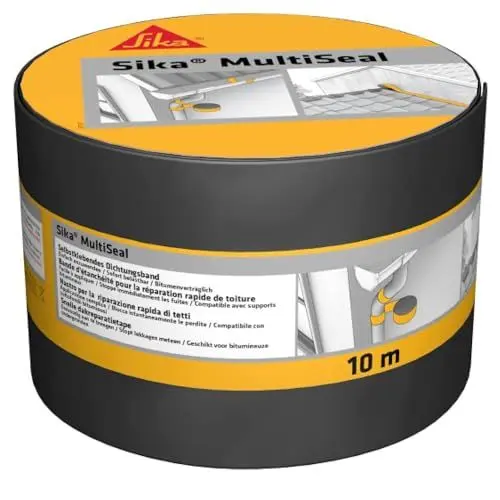 Produktbild: SIKA – Dichtungsband – Sika MultiSeal Grau-Grün – für den Außenbereich – selbstklebend und wasserdicht – überstreichbar – 10 m x 100 mm
