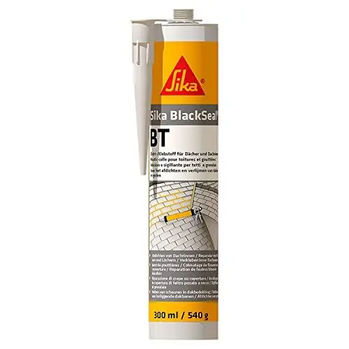 Produktbild: Sika – Dichtstoff – Sika BlackSeal BT – für den Einsatz an Dächern und Dachrinnen geeignet – dauerhaft plastisch und formbar – gebrauchsfertig – 300 ml