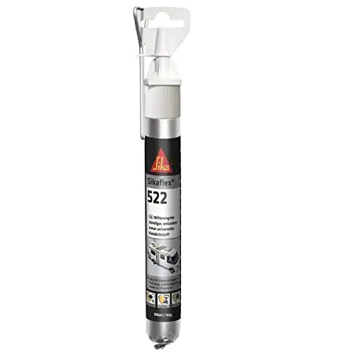 Produktbild: Sika – Dichtstoff – Sikaflex-522 Weiß – ideal für Fugen – innen und außen – UV-stabil und witterungsbeständig – gute Haftung - 100ml