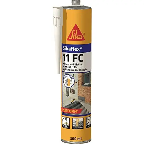 Produktbild: Sika – Kleb- und Dichtstoff – Sikaflex-11 FC Purform weiß – geeignet für übliche Baustoffe – lösemittelfrei und emissionsarm – 300 ml