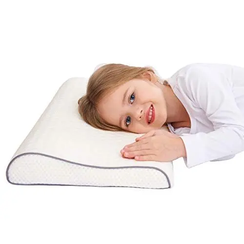 Produktbild: SIKAINI Kinder Kissen für Bett Schlafen Oeko-Tex Hypoallergenic Memory Schaum kinderkissen Neck-Protector für Kinder (Bündel Kissen, 3-10 Jahre)