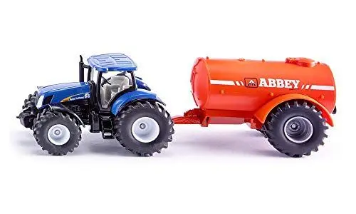 Produktbild: Siku 1945, Traktor mit Ein-Achs-Güllefass, 1:50, Metall/Kunststoff, Blau/Orange, Kombinierbar mit SIKU Modellen im gleichen Maßstab