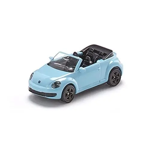 Produktbild: siku 1505, VW The Beetle Cabrio, Metall/Kunststoff, Hellblau, Spielzeugauto für Kinder, Anhängerkupplung