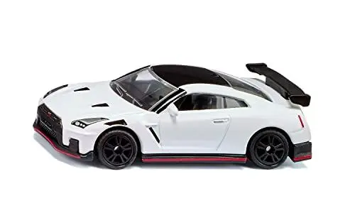 Produktbild: siku 1579, Nissan GT-R Nismo, Spielzeug-Auto, Metall/Kunststoff, Schwarz/Weiß, Mit Gummireifen und Heckflügel