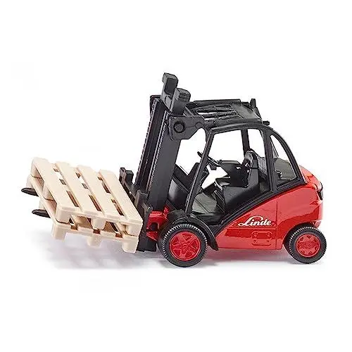 Produktbild: siku 1722, Gabelstapler, 1:50, Metall/Kunststoff, Rot, Bewegliche Gabel, Inkl. 2 Paletten