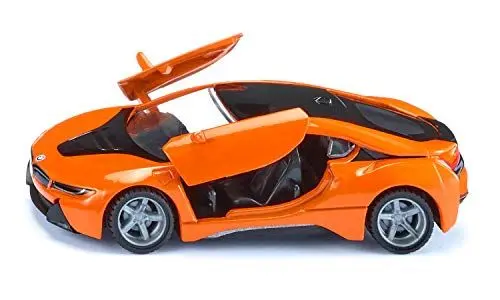 Produktbild: siku 2348, BMW i8 LCI, Orange/Schwarz, Metall/Kunststoff, 1:50, Öffenbare Türen, Abnehmbare Reifen