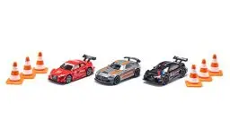 Produktbild: siku 6331, Geschenkset Race, Mercedes-AMG GT4, Audi RS 5 Racing und BMW M4, Inkl. 6 Pylonen, Spielzeug-Autos, Metall/Kunststoff, Multicolor, Mit Sportfelgen und Heckflügeln