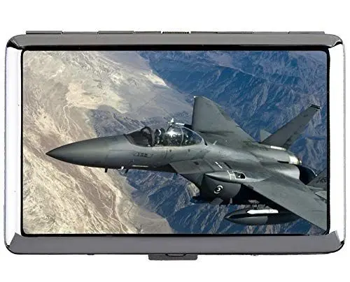 Produktbild: Silber Edelstahl Zigarettenetui, Fighter F 15 Schlag Adler Professionelle Visitenkartenetui