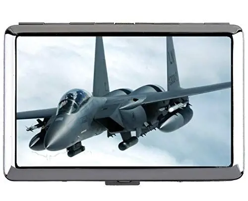 Produktbild: Silber Edelstahl Zigarettenetui, Flight F 15 Adler schließen Professionelle Visitenkartenetui