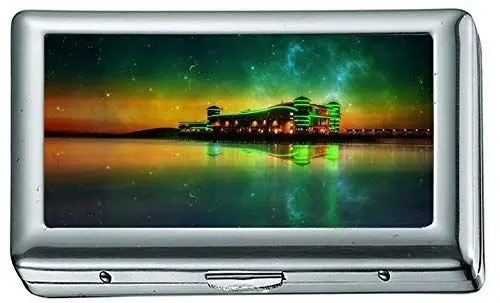 Produktbild: Silber Metall Zigarettenetui, Weston Super Mare Zigarette Edelstahl ID oder Zigarettenetui