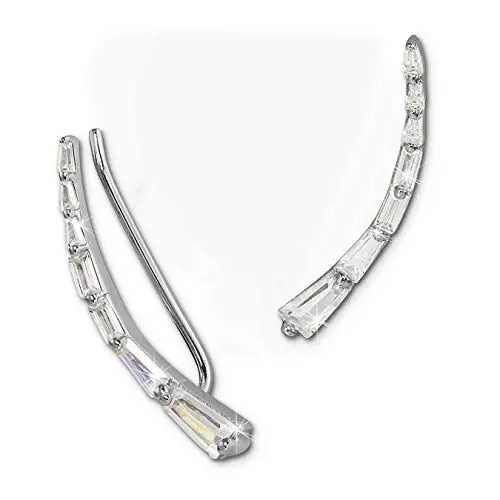 Produktbild: SilberDream Ear Cuff längliche Zirkonias Damen-Ohrring Ohrklemme 925 Silber Silberschmuck GSO457W