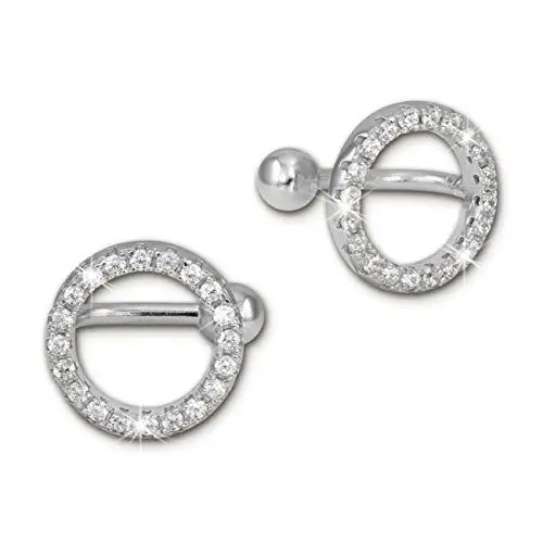 Produktbild: SilberDream Ohrklemme Kreise Zirkonia Ear Cuff Ohrringe 925 Silber GSO435W