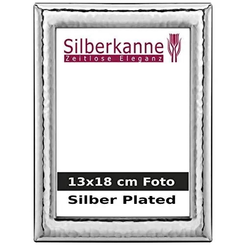 Produktbild: SILBERKANNE Bilderrahmen Monaco 13x18 cm Foto mit Holzrücken Premium Silber Plated edel versilbert in Top Verarbeitung