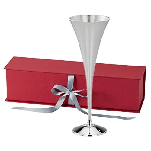 Produktbild: SILBERKANNE Hochwertige Sektkelch Sektflöten Sylt H 22,5 cm Silber Plated versilbert in Premium Verarbeitung. Fertig zum verschenken mit schicker Geschenkverpackung