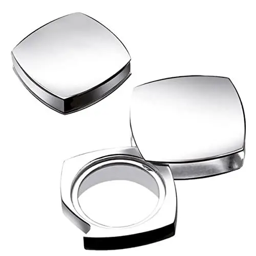 Produktbild: SILBERKANNE Leseupe, Handlupe, Vergrößerungsglas 4,5x4,5 cm Premium Silber Plated edel versilbert in Top Verarbeitung. Fertig zum verschenken mit schicker Geschenkverpackung