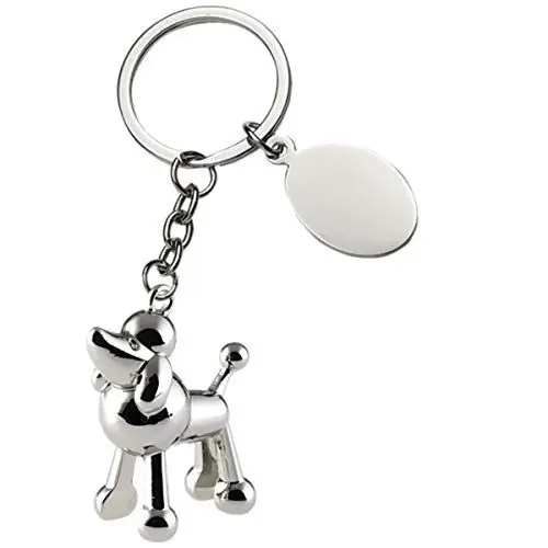 Produktbild: SILBERKANNE Schlüsselanhänger Pudel 10x3,5x2 cm Premium Silber Plated edel versilbert in Top Verarbeitung. Edel verpackt in einem eleganten Etui