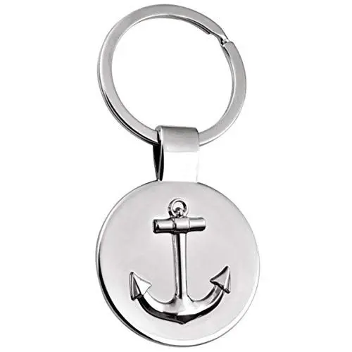 Produktbild: SILBERKANNE Schlüsselanhänger mit Anker 8x3,5 cm Premium Silber Plated edel versilbert in Top Verarbeitung