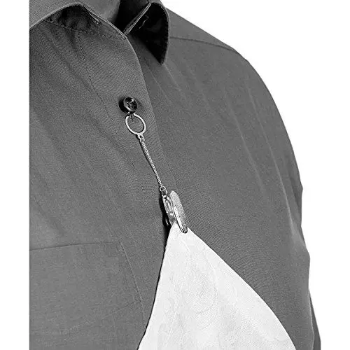Produktbild: SILBERKANNE Serviettenhalter Serviettenclip für Knopfloch L 10 cm Premium Silber Plated edel versilbert