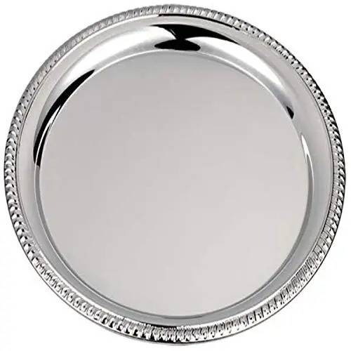 Produktbild: SILBERKANNE Tablett Kordelrand 20 cm Premium Silber Plated edel versilbert in Top Verarbeitung