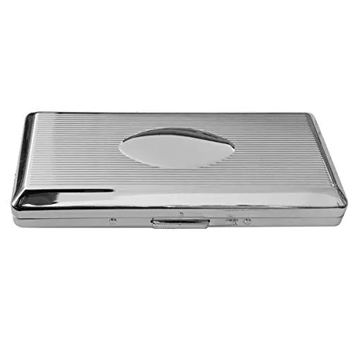 Produktbild: SILBERKANNE Zigaretten Zigarillo Etui doppelseitig 4,6x10,8 cm Premium Silber Plated edel versilbert in Top Verarbeitung. Fertig zum verschenken mit schicker Geschenkverpackung