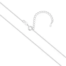 Produktbild: SILBERTALE 925 Sterlingsilber Dünn Halskette 1mm breit Panzerkette Silber/Gold Verstellbare Silberkette Länge 40-60 cm
