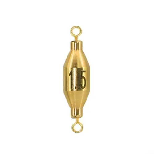 Produktbild: Sileduove 10 Stück Angeln Drop Shot Blei Set, Messing Angelgewichte Trolling Sinker Wirbel Verbinder Massive Ringe Tackle(1.5)