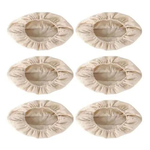 Produktbild: Sileduove 6 Stück 25,4 cm Brotgärkörbe, Stoffeinsatz, Rattan-Backteig-Banneton, Gärkörbe, Sauerteigkorb, Stoffeinsatz, Brotbackzubehör (oval)