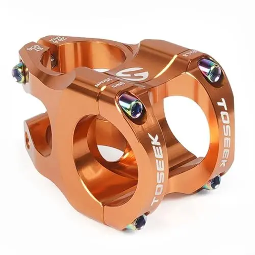 Produktbild: Sileduove Fahrradvorbau, DH AMEnduro CNC-Fahrrad-Lenkervorbau, MTB-Vorbau, kurz, 35 mm, Mountainbike, 31,8 mm (orange)