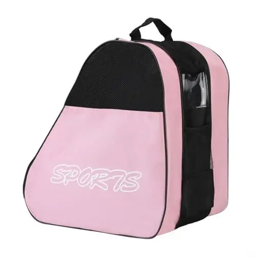 Produktbild: Sileduove Rollschuh-Tasche, Skate-Tragetasche, Schlittschuh-Tasche mit verstellbarem Schultergurt, für Kinder, Männer, Frauen, Erwachsene (für Pink)