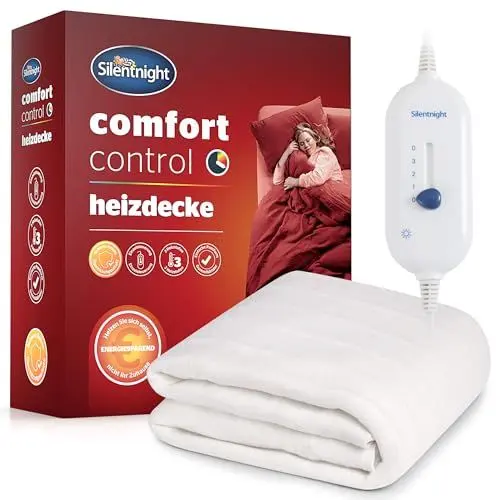 Produktbild: Silentnight Comfort Control Wärmeunterbett 150x160cm | Heizdecke Bett mit 3 Heizstufen, Ultraschnelles, Aufheizen Elastische Bander Waschmaschinen Waschbar | Heizunterlage Bett Heizmatte | 150x160cm