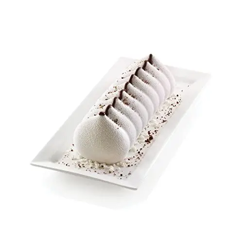 Produktbild: silikomart | Silikon-Kuchenform Modern MERINGA, antihaftbeschichtet, 1er Pack Form mit Sicherheitsring, 3D Design, 250 x 90 mm, h 75 mm, Volumen 1,1 l, Made in Italy