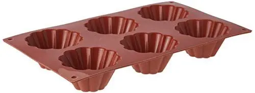 Produktbild: silikomart | SF034 Silikonform für BRIOCHETTE Monoportionen, antihaftbeschichtet, 6 Monoportionen, Packung mit 1 Kuchenform, Ø 79 h 37 mm, Made in Italy