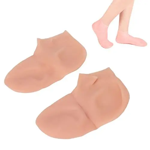 Produktbild: Silikon Gel Socken, Feuchtigkeitsspendende Socken für Damen und Herren, Nährende Feinfalten Reduzierung, Anti Crack Fußpflege Socken, Präventionssocken Für Trockene Rissige Füße(L)