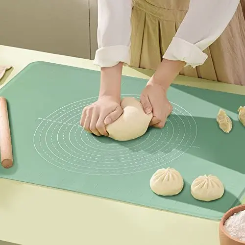 Produktbild: Silikon Groß Backunterlagen Rutschfeste Antihafte Teigunterlage Backmatte Mit Hohem Rand, für die Herstellung von Keksen, Macarons, Arbeitsplatte, Platzdeckchen (60 x 40cm)
